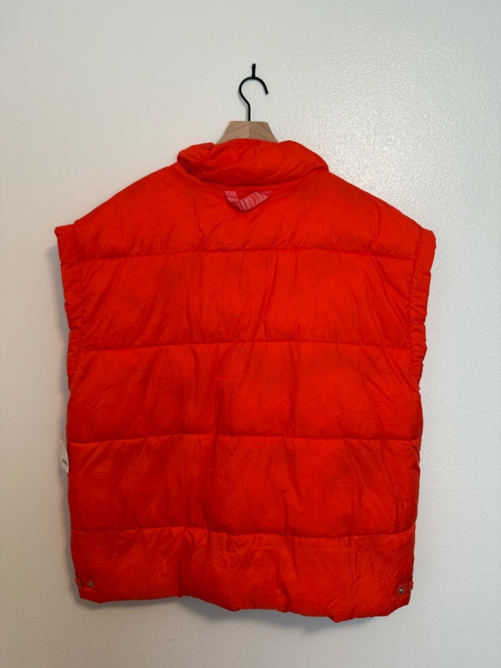 FP Movement - In A Bubble Puffer Flame Orange Red Oversized Zip Vest - Large - Picture 15 of 15